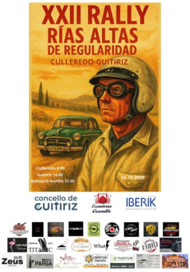 Cartel de XXII Rally Rias Altas Regularidad 2026